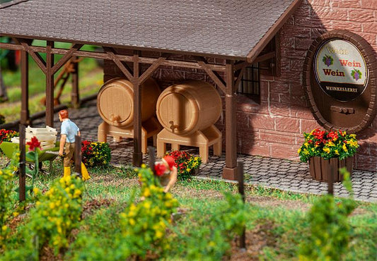Faller Wooden Casks (2) & Tubs (2) Building Kit HO Gauge 180972