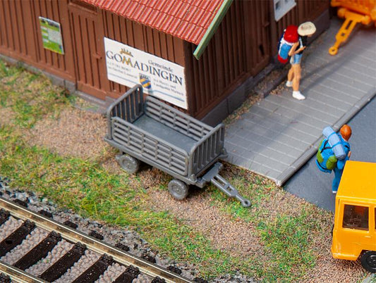 Faller Baggage Trolleys Grey (2) Kit III FA180990 HO Scale