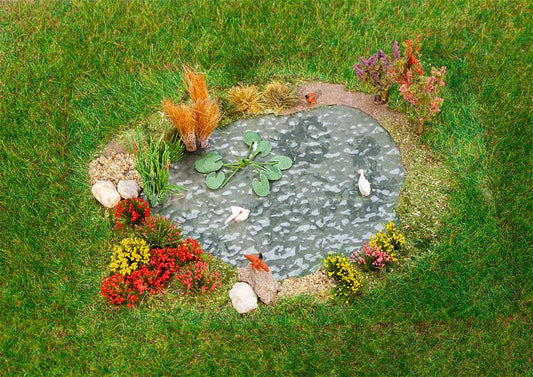 Faller Pond Garden Scenic Set FA181278 HO Scale