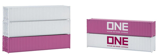 Faller 40' Container Set (5) ONE VI FA182152 HO Gauge