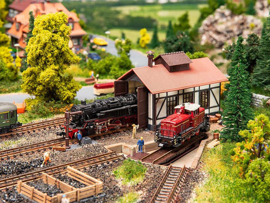 Faller Segment Turntable with Engine Shed Kit II FA222104 N Gauge