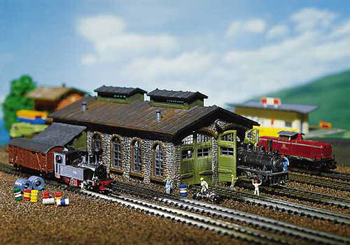 Faller Engine Shed Building Kit I N Gauge 222116