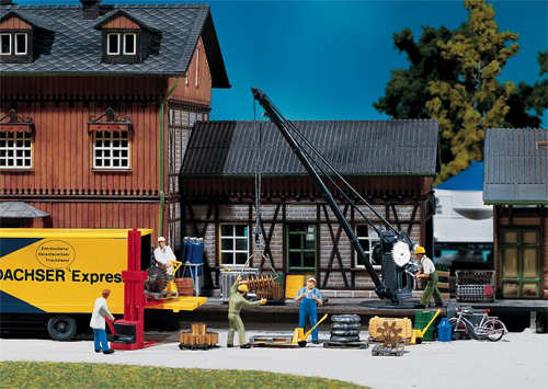 Faller Loading Crane with Freight Building Kit I N Gauge 222176