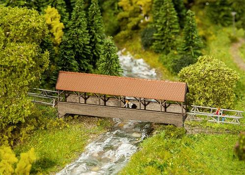 Faller Roofed Pedestrian Bridge Building Kit I N Gauge 222574
