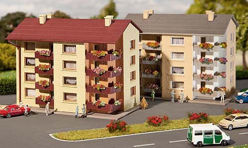 Faller Apartment Buildings (2) Building Kit III N Gauge 232304