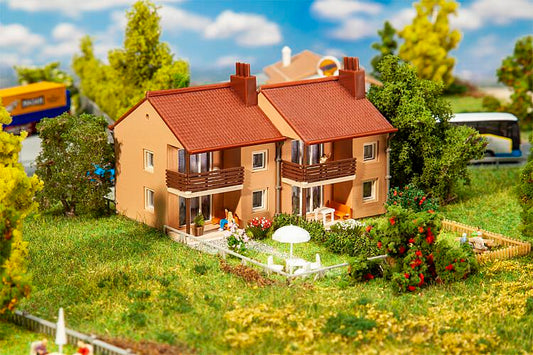 Faller Semi Detached Houses Hobby Kit w/Lighting III FA232573 N Gauge
