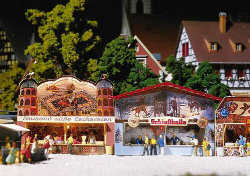 Faller Funfair Stalls (2) Fairground Building Kit III N Gauge 242320