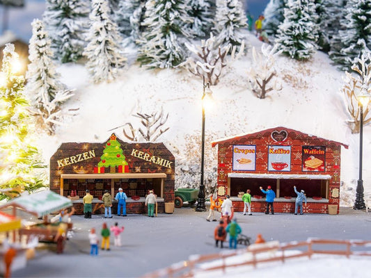 Faller FA272021 Christmas Market Stalls (2) Kit N Gauge