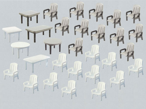 Faller Garden Chairs (24) and Tables (6) Building Kit IV N Gauge 272441