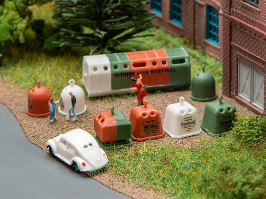 Faller Recycling Containers (9) Kit IV N Gauge FA272567