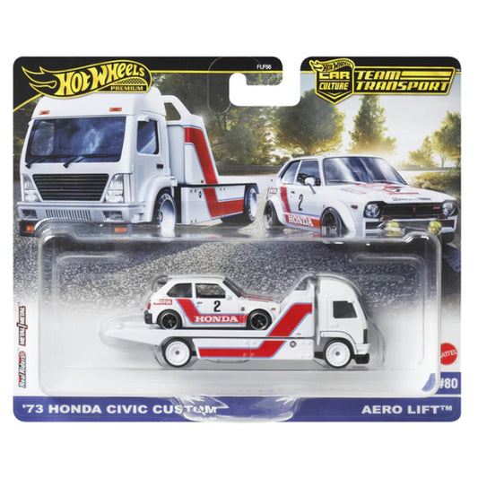 Hot Wheels Prem. - Team Transport: '73 Civic Custom & Aero Lift JBM38 #82