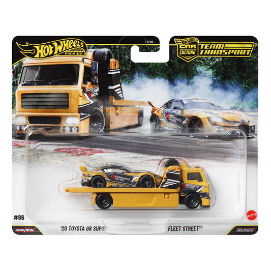 Hot Wheels Team Transport: '20 Toyota GR Supra & Fleet Street JHX87 #86