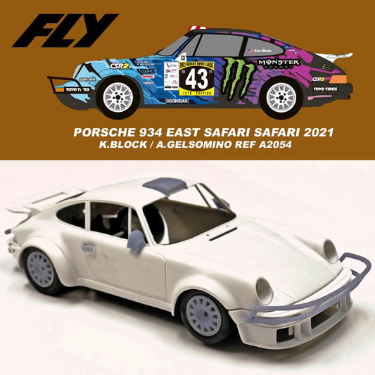 Fly Car Model FLYA2054 Porsche 934 2021 Safari Rally Ken Block 1:32 Slot Car