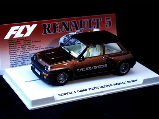 Fly Car Model Renault 5 Turbo Street Version Metallic Brown FLYA2057 1:32