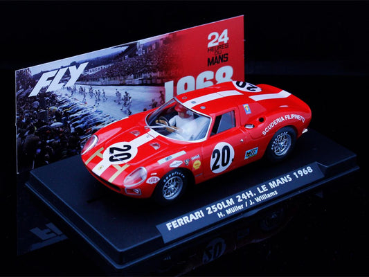 Fly Car Model 250LM 24hr Le Mans 1968 Muller/Williams A2075 1:32
