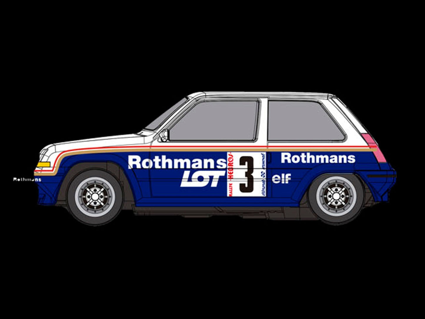 Fly Car Model R5 GT Turbo Rally Hebros 1986 SW FLYA2081 1:32 Slot Car