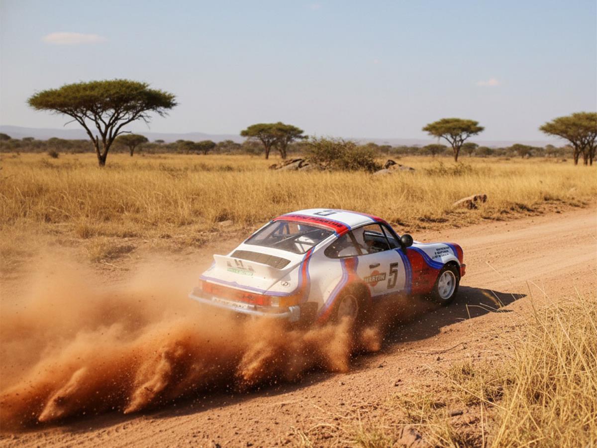 Fly Car Model P911 Rally Safari 1978 SW Weathered FLYA2100AR 1:32 Slot Car