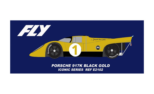 Fly Car Model P917K Black Gold SW FLYE2102 1:32