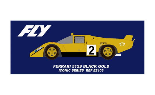 Fly Car Model 512S Black Gold SW FLYE2103 1:32