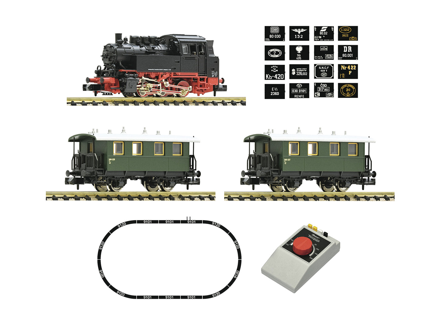 Fleischmann DB BR80 Steam Passenger Starter Set III N Gauge FM5160003