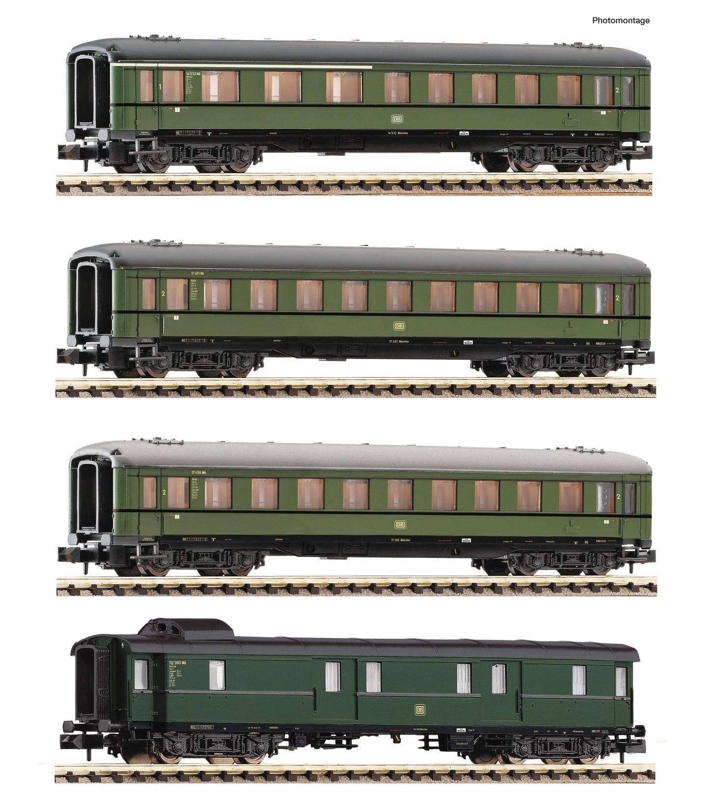 Fleischmann DB Express Coach Set (4) IV FM6260004 N Gauge