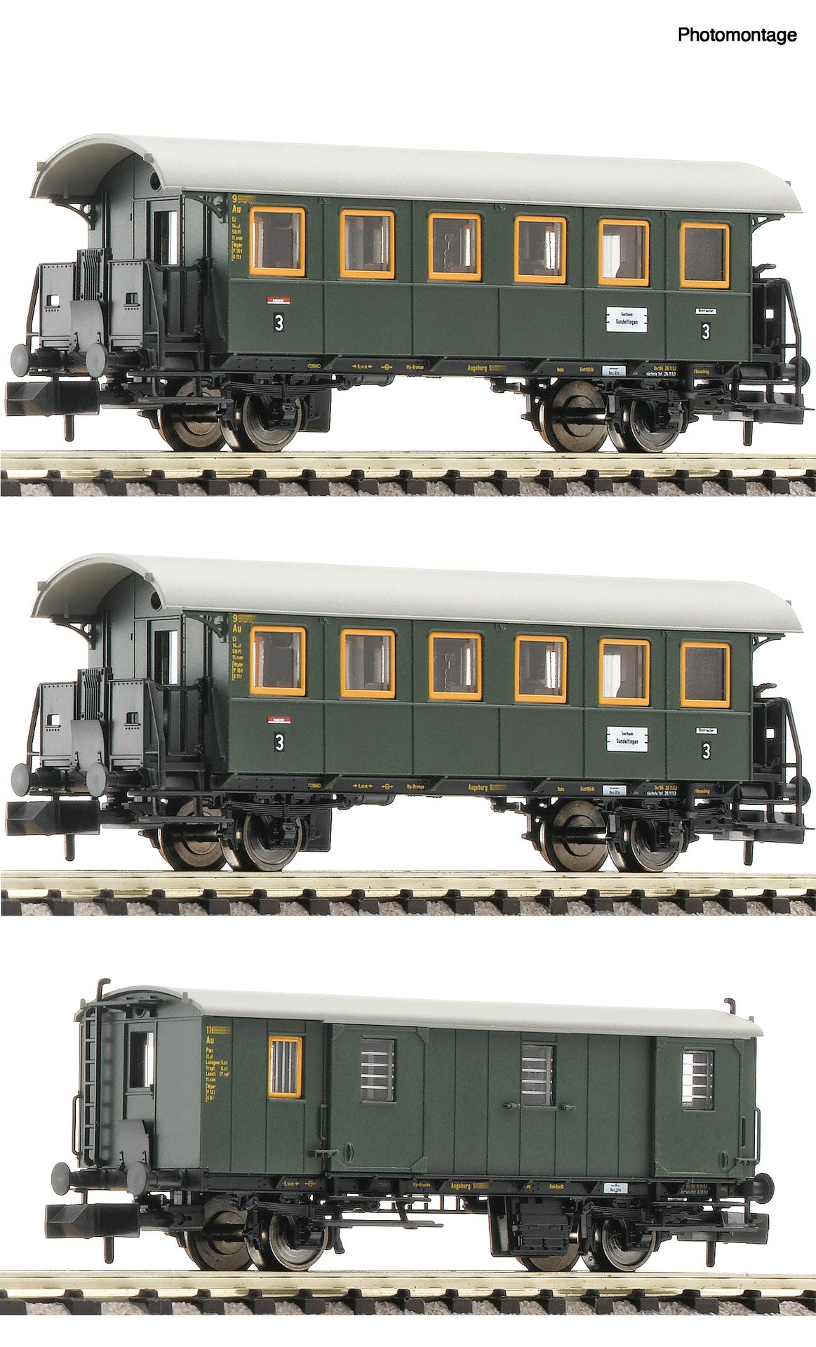 Fleischmann DB Ci/Ci/Pwi Coach Set (3) III N Gauge FM6260023