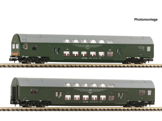 Fleischmann DR DBmq/Dbmue 2nd Class Bi-Level Coach Set (2) IV N Gauge FM6260041