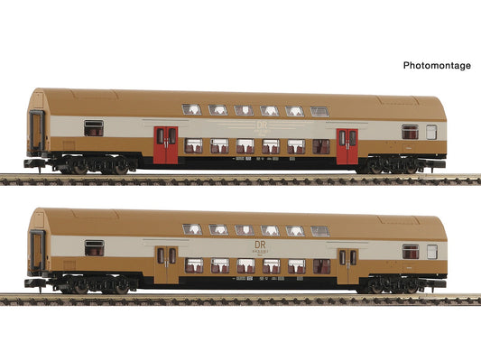 Fleischmann DR Dbmue Bi-Level Coach (Set of 2) IV FM6260075 N Gauge