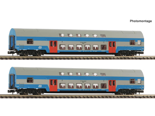 Fleischmann CD Bmto 2nd Class Bi-Level Coach Set (2) V N Gauge FM6260093