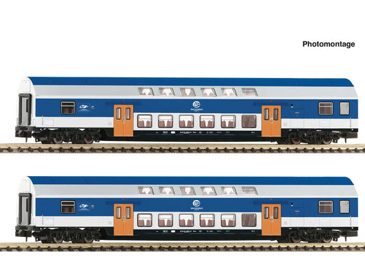 Fleischmann DR/VEB DBmue 2nd Class Bi-Level Coach Set (2) IV N Gauge FM6260094