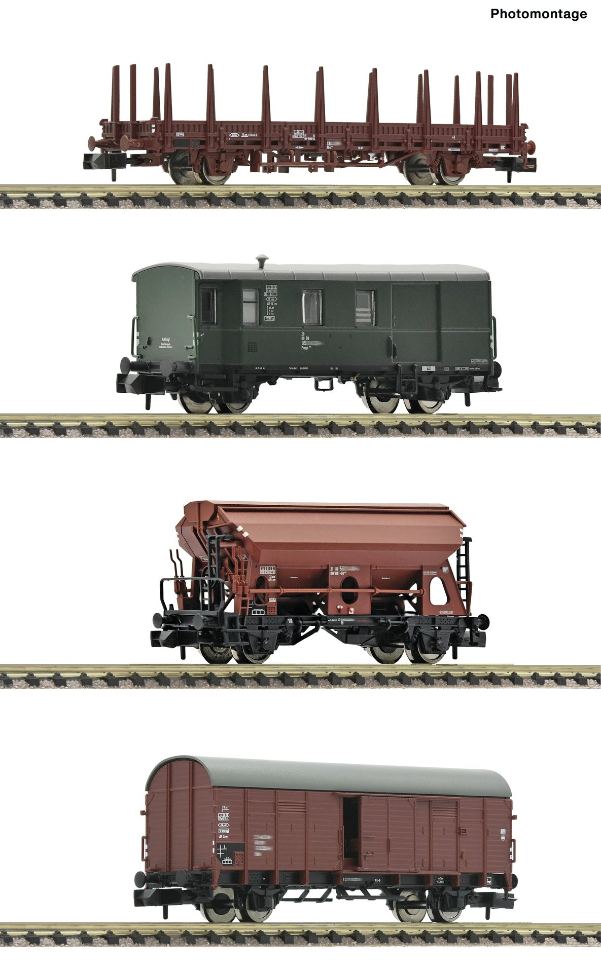 Fleischmann DB Pwgs41/Kbs/Tds/GBkl236 Wagon Set (4) IV N Gauge FM6660044