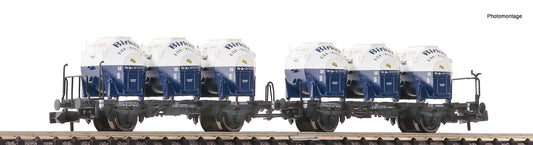 Fleischmann DB Laabkkmms Spherical Container Double Wagon III N Gauge FM6660046