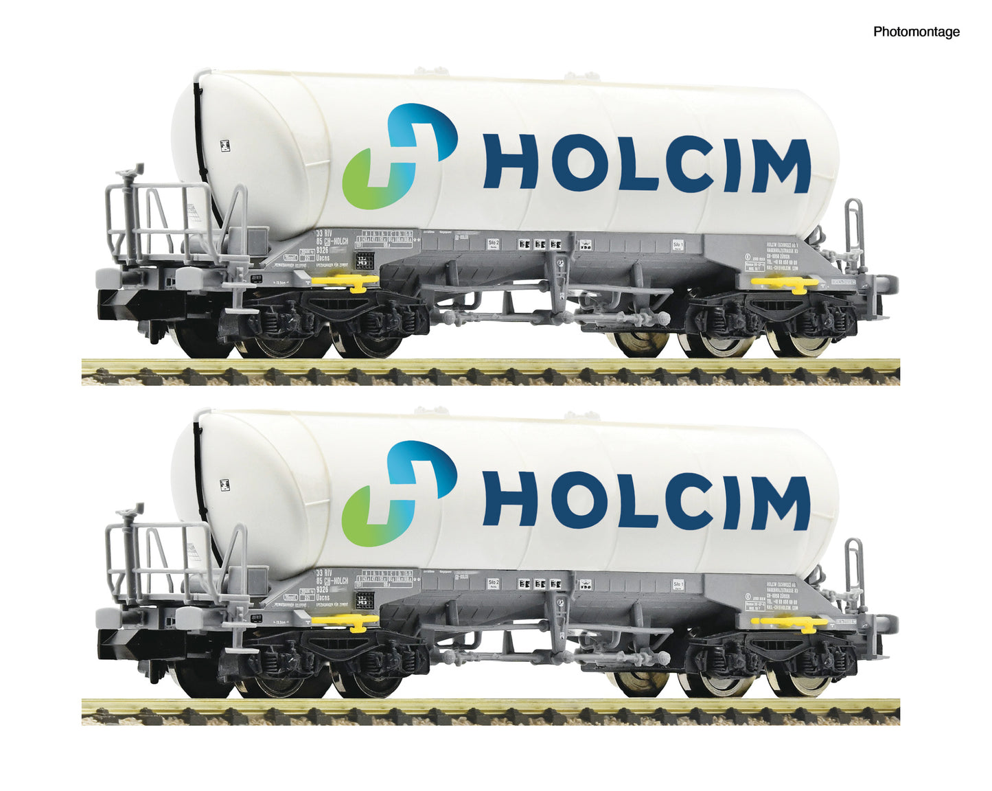 Fleischmann Holcim Uacns Bogie Silo Wagon Set (2) VI N Gauge FM6660047