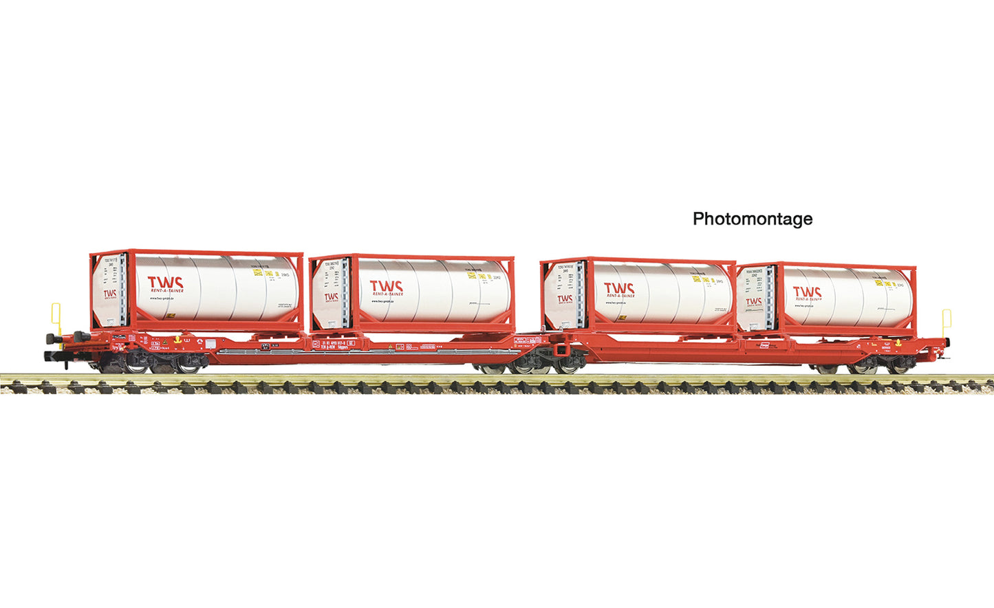 Fleischmann OBB T3000e Dbl Pocket Wagon w/TWS Tanktainer Load VI FM6660054 N