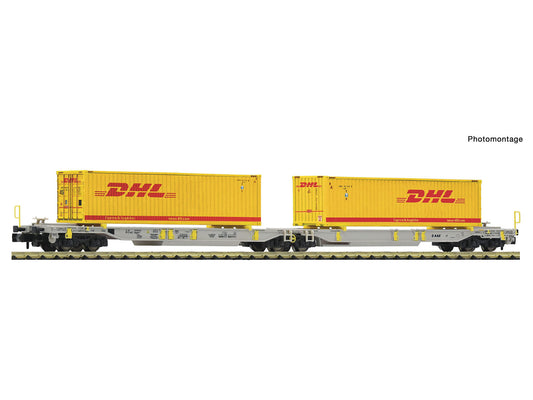 Fleischmann AAE T2000 Dbl Pocket Wagon DHL Containers Load VI N Gauge FM6660069