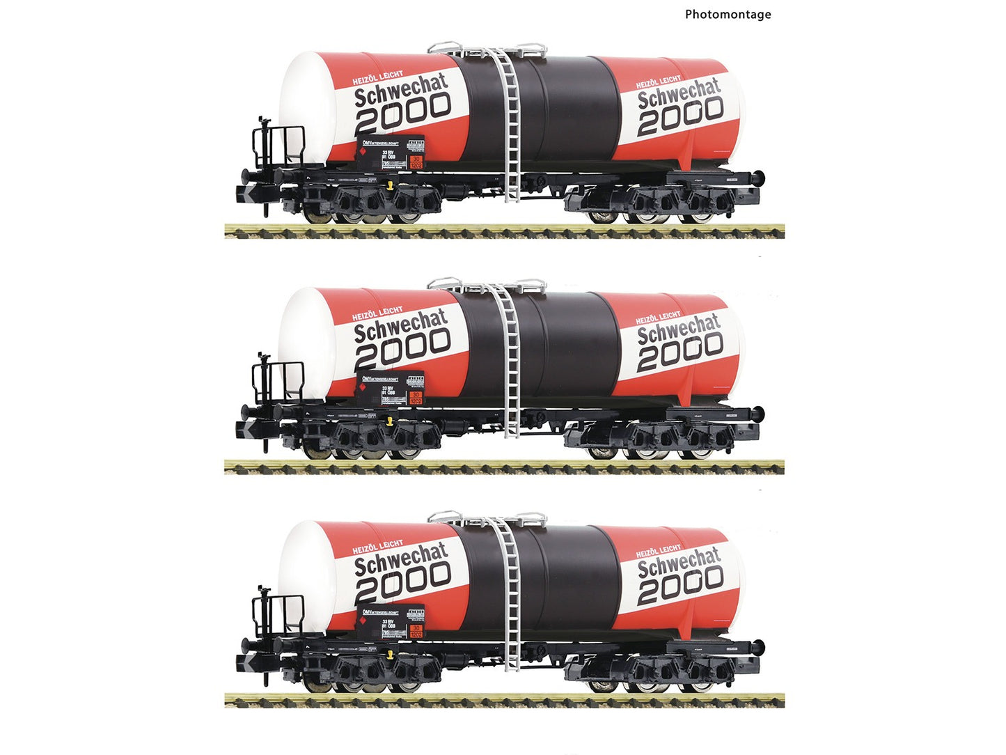 Fleischmann OBB Swechat 2000 Bogie Tank Wagon Set (3) IV FM6660073 N Gauge