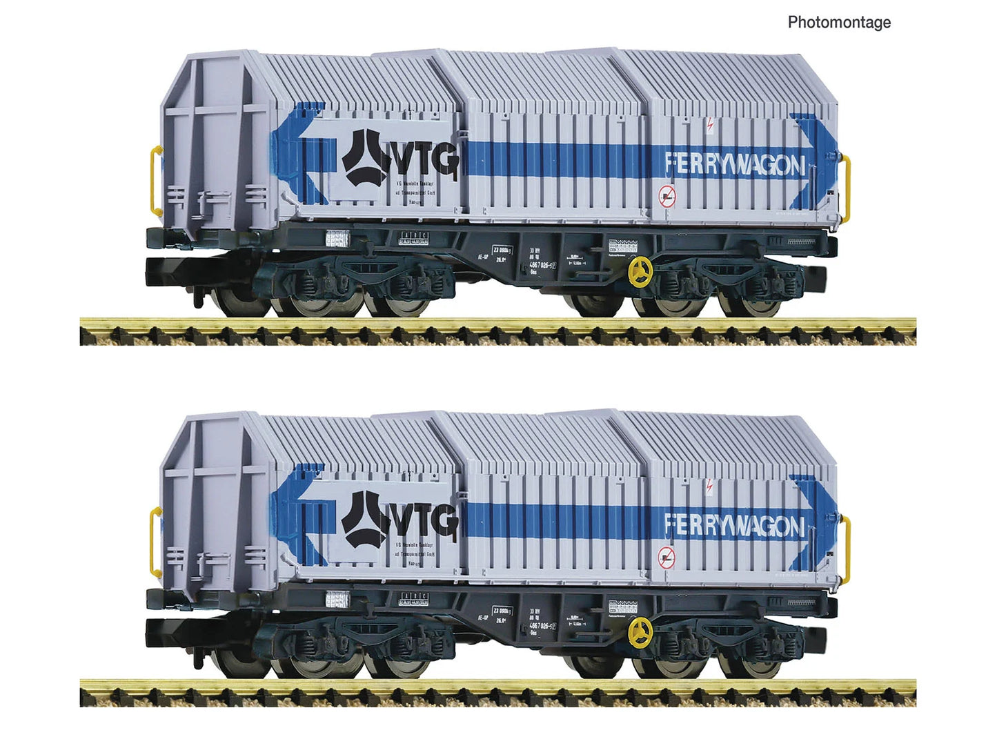 Fleischmann DB/VTG Shis Telescopic Hood Wagon Set (2) IV N Gauge FM6660080