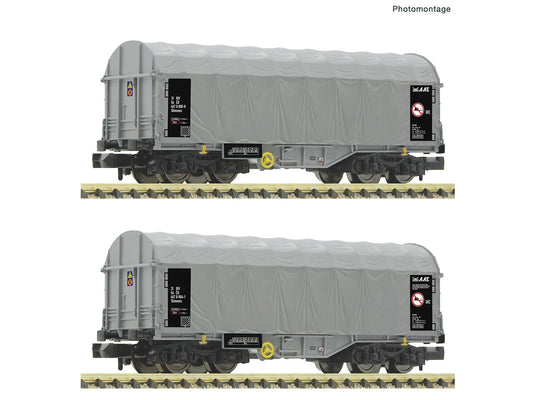 Fleischmann CD Shimmns Sliding Tarpaulin Wagon Set (2) VI FM6660087 N Gauge