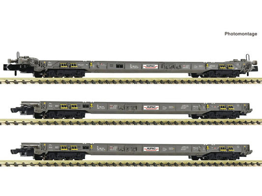 Fleischmann Hupac Rollende Autobahn Bogie Flat Wagon Set (3) V FM6660093 N Gauge