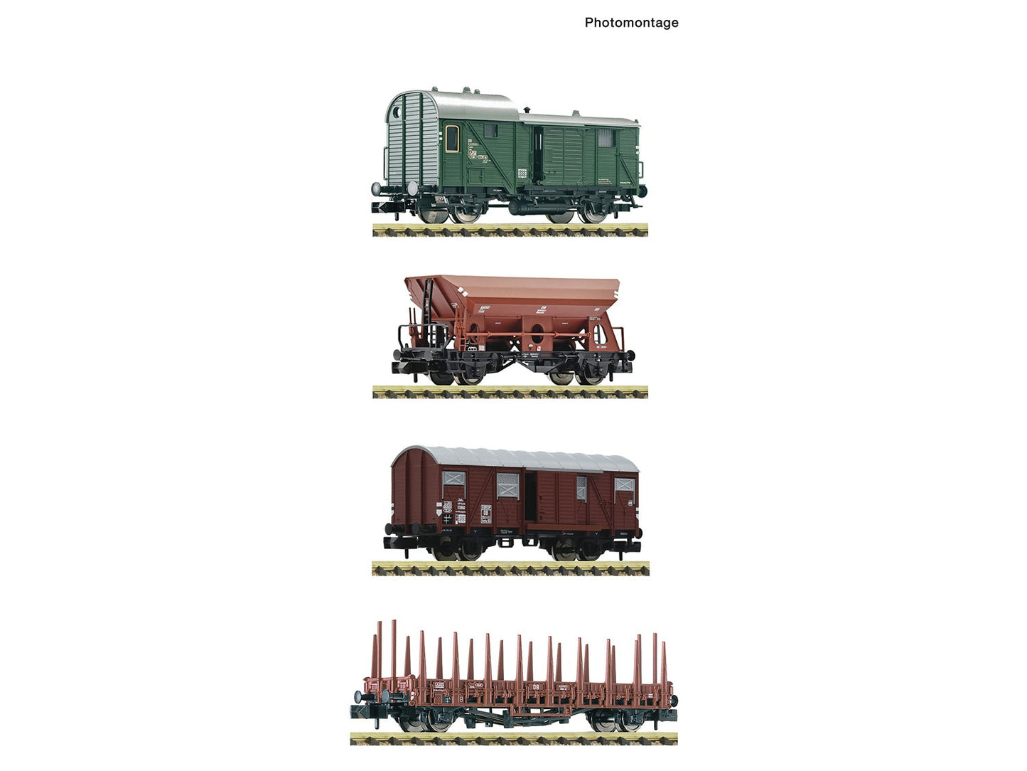 Fleischmann DB Pwg/Otmm64/Gmhs53/Rms Wagon Set (4) III FM6660119 N Gauge