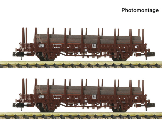 Fleischmann OBB Kbs Stake Wagon w/Steel Beam Load Set (2) IV N Gauge FM6660143