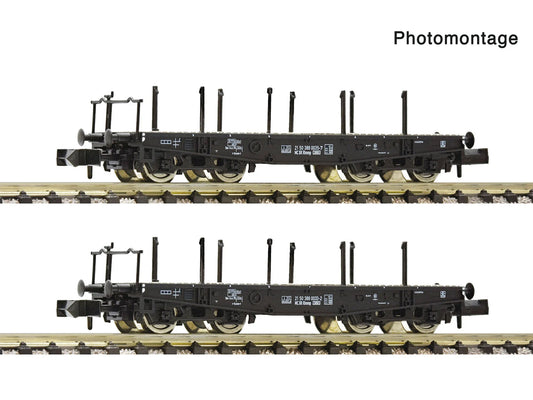 Fleischmann DR Rlmmp Heavy Duty Bogie Flat Wagon Set (2) IV N Gauge FM6660147