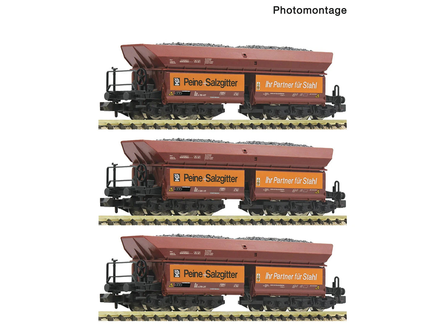 Fleischmann DB Peine & Salzgitter Ore Wagon Set 1 (3) IV N Gauge FM6660149