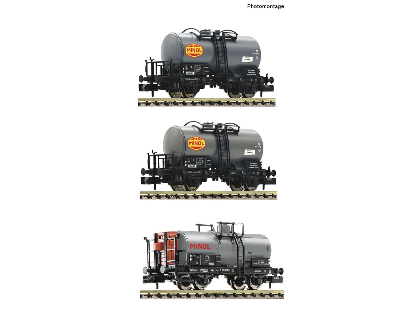 Fleischmann DR Minol Tank Wagon Set (3) IV N Gauge FM6660152