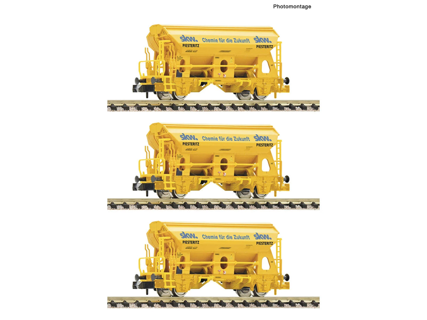 Fleischmann DBAG Tdgs SKW Piesteritz Swivel Roof Wagon Set (3) VI FM6660172