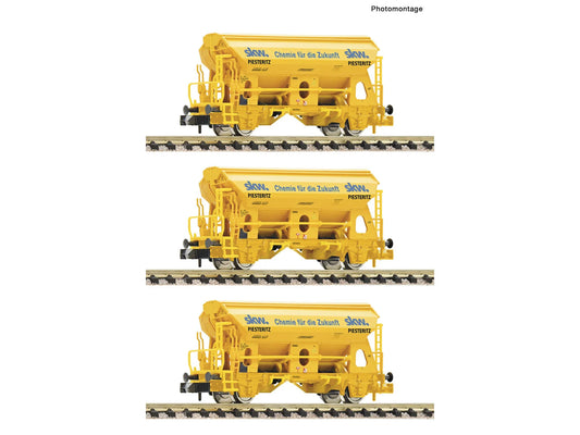 Fleischmann DBAG Tdgs SKW Piesteritz Swivel Roof Wagon Set (3) VI FM6660172