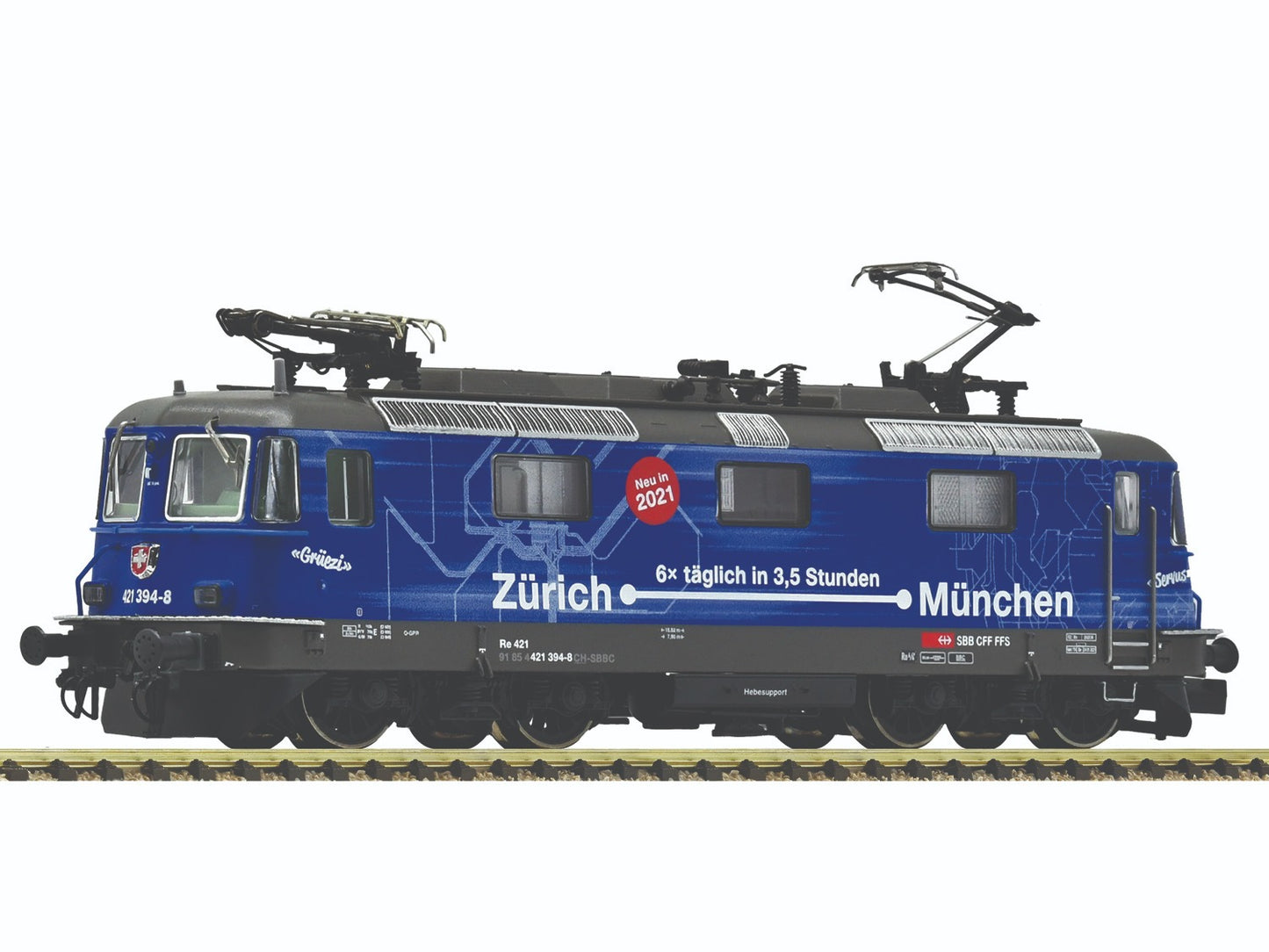 Fleischmann SBB Re 421 394-8 Zurich-Munchen Electric Locomotive VI FM732405