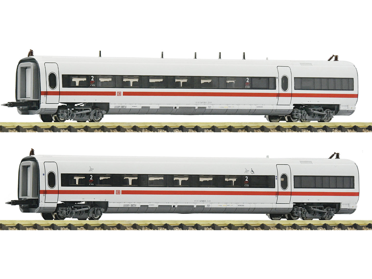 Fleischmann DBAG ICE-T Intermediate Coach Set (2) VI N Gauge FM7760008