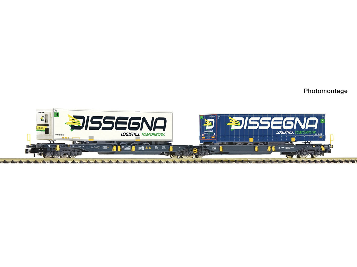 Fleischmann Wascosa Sddgmrs Bogie Flat Wagon w/Dissegna Load VI FM825029 N Gauge