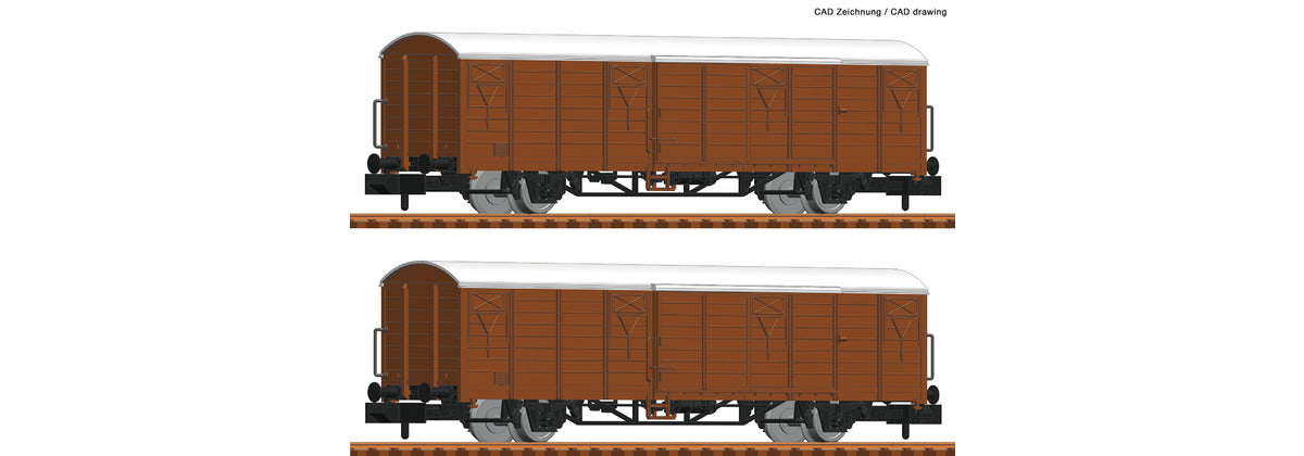 Fleischmann 826213 DBAG Gbs258 Long Wheelbase Van Set (2) V N Gauge